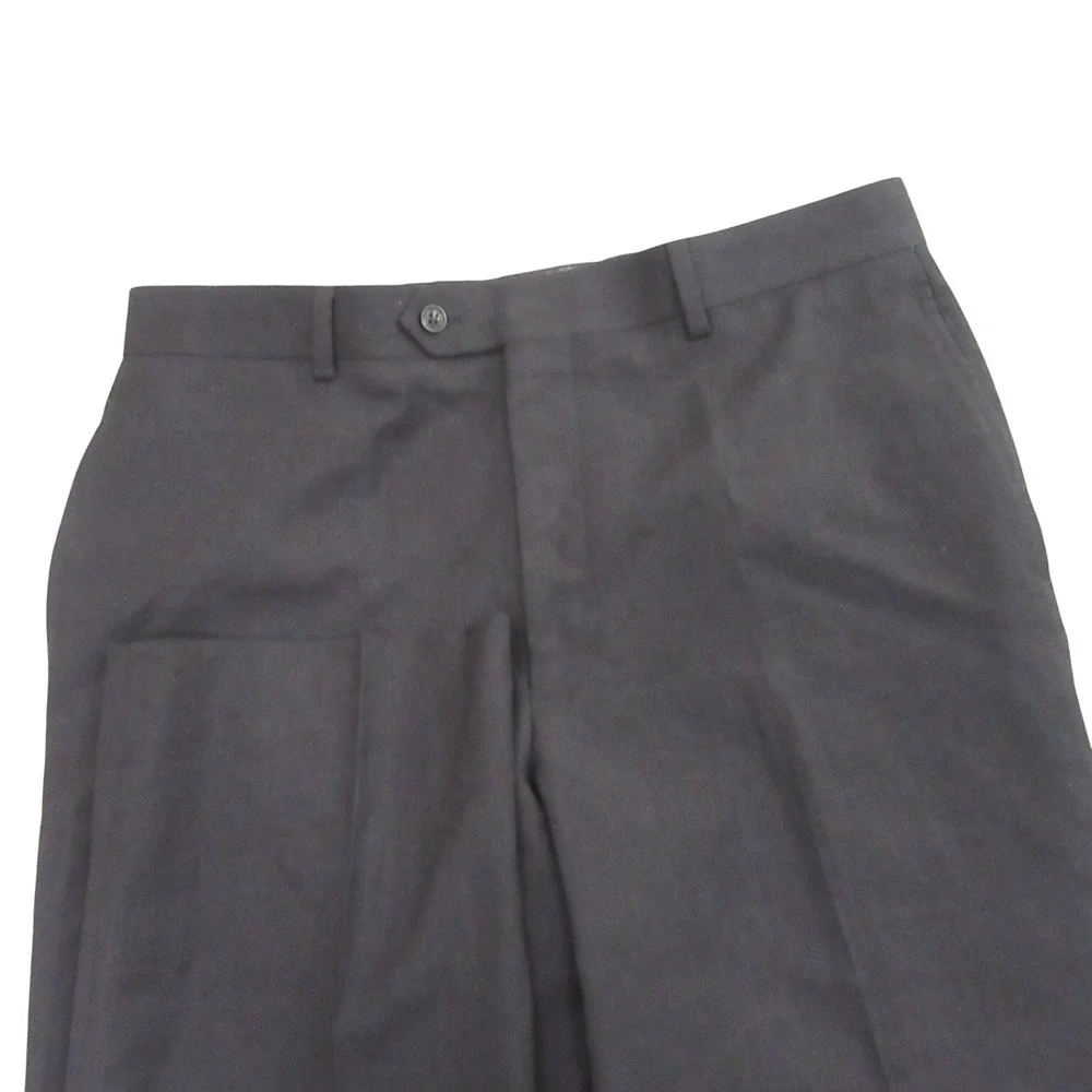 Wilke Rodriguez Mens Dress Pants 34 x 31 Dark Gray Wool Blend Flat‎ Front